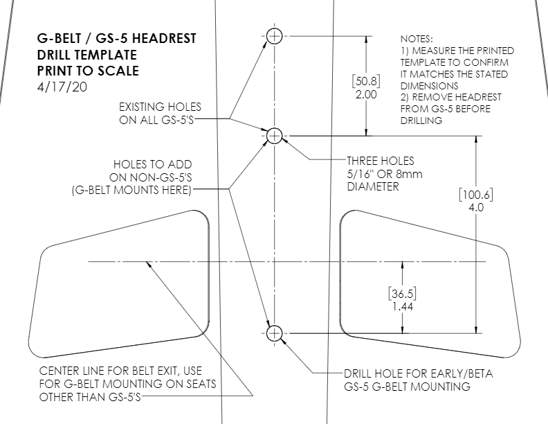 G-Belt Drill Template