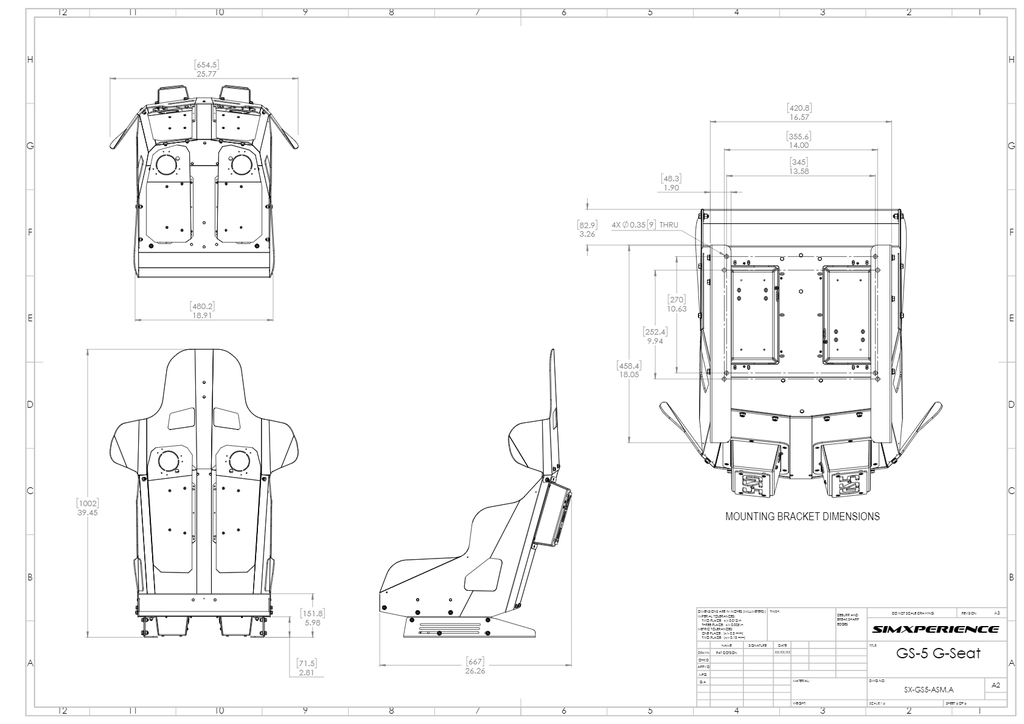 GS-5 G-Seat Dimensions