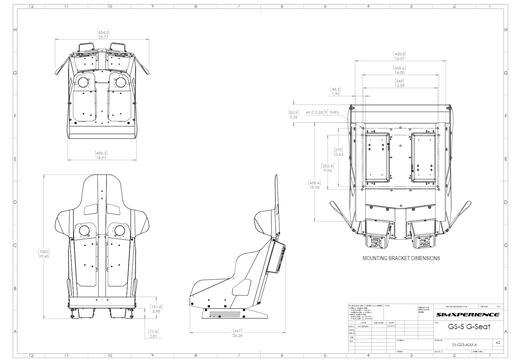 GS-5 G-Seat Dimensions