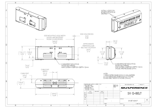 G-Belt Mounting Dimensions